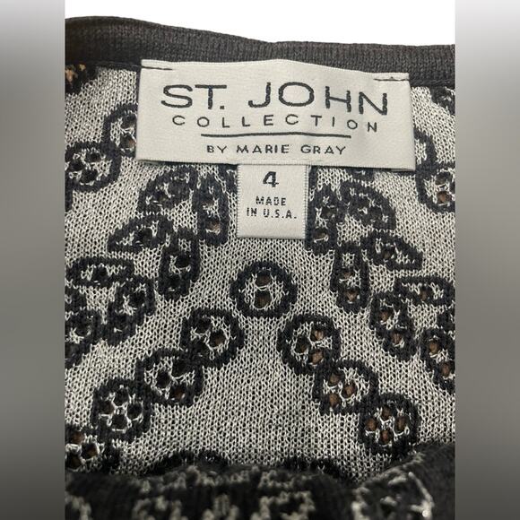 St. John Collection by Marie Gray Sweater and Tank Top Set Gray Metallic- S/4 - Picture 5 of 13